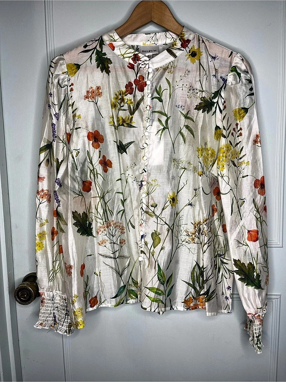 Bailey/44 Floral Blouse White & Multicolor Large